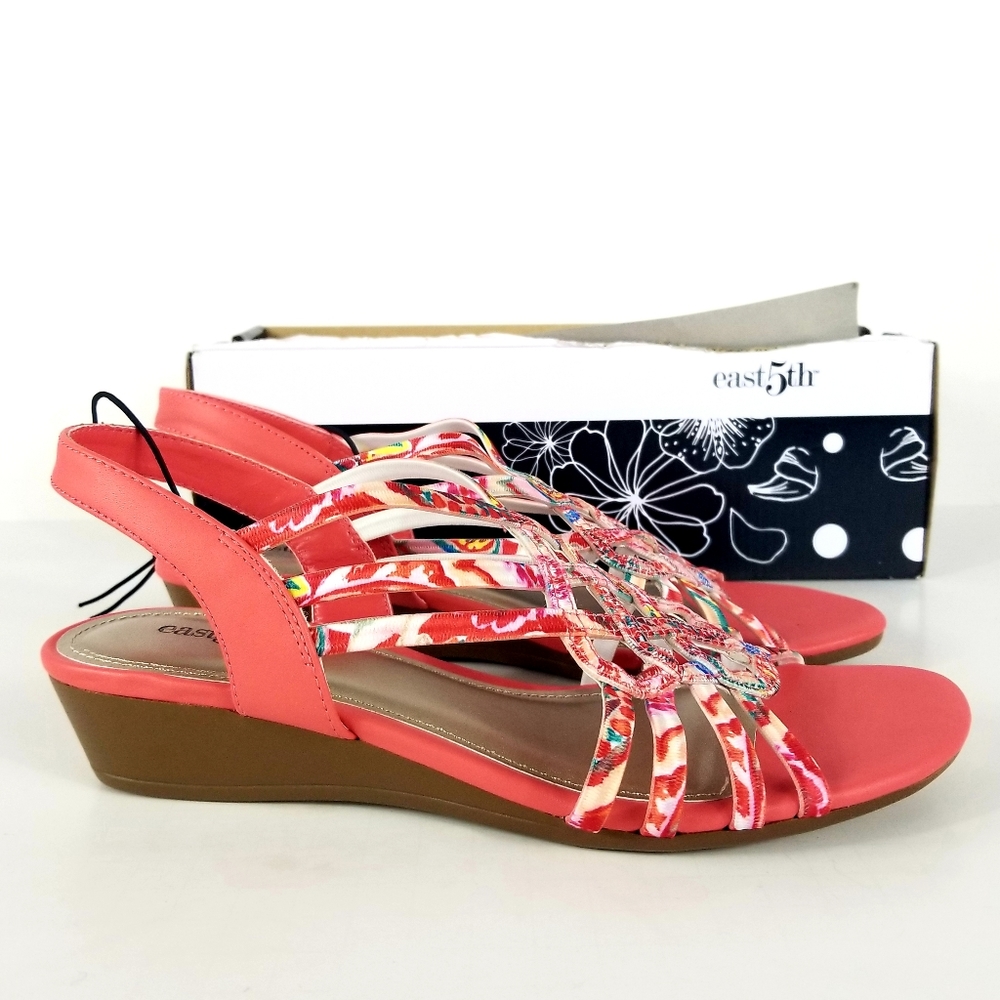 East 5th Reno Open Toe Slingback Heel Sandal Size7